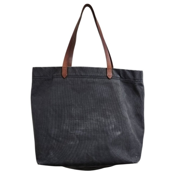 Madewell Gray Tote Bag with Leather Handles - Picture 5 of 14